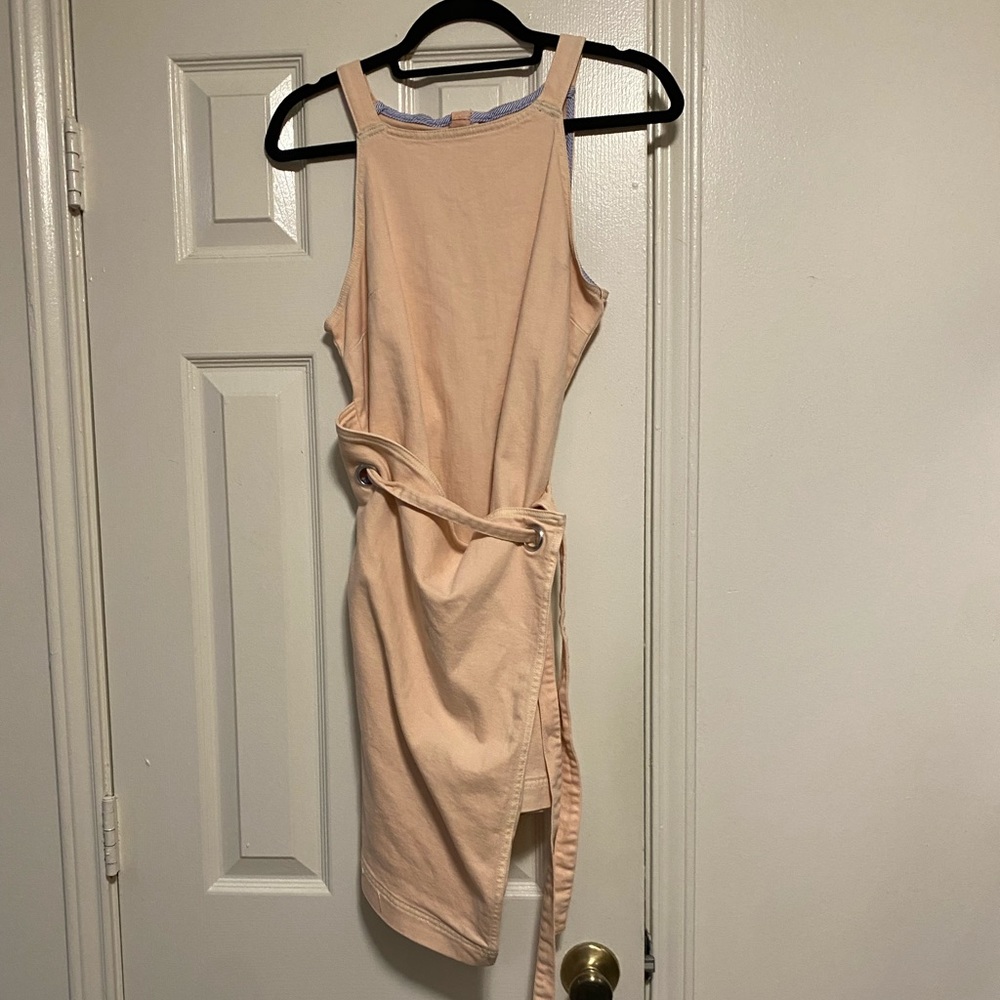Anthropologie Holding Horses Pink Denim Regatta Wrap Dress Size 8 - Picture 11 of 15